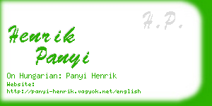 henrik panyi business card